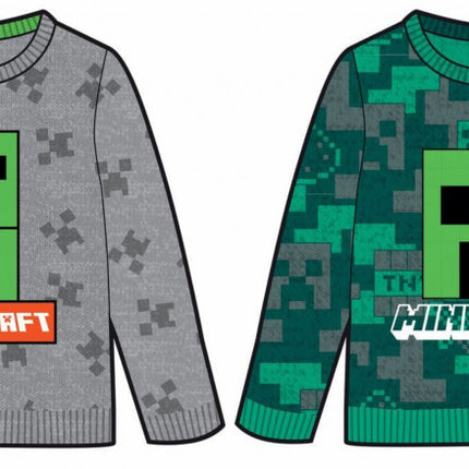 Minecraft Blocky gyerek kötött pulóver 6 - 12 év / 116 - 152 cm