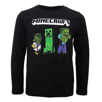 Minecraft Dark gyerek hosszú ujjú póló, felső 8 - 12 év / 128 - 152 cm