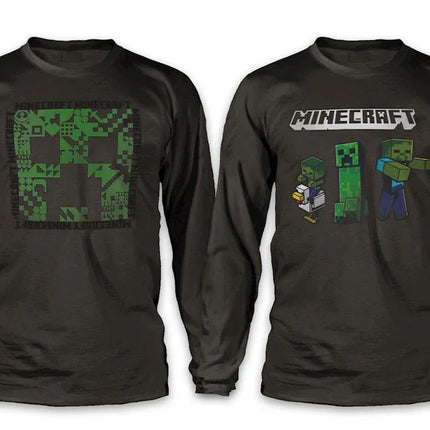 Minecraft Dark gyerek hosszú ujjú póló, felső 8 - 12 év / 128 - 152 cm