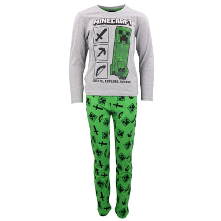 Minecraft Create gyerek hosszú pizsama 8 - 12 év / 128 - 152 cm