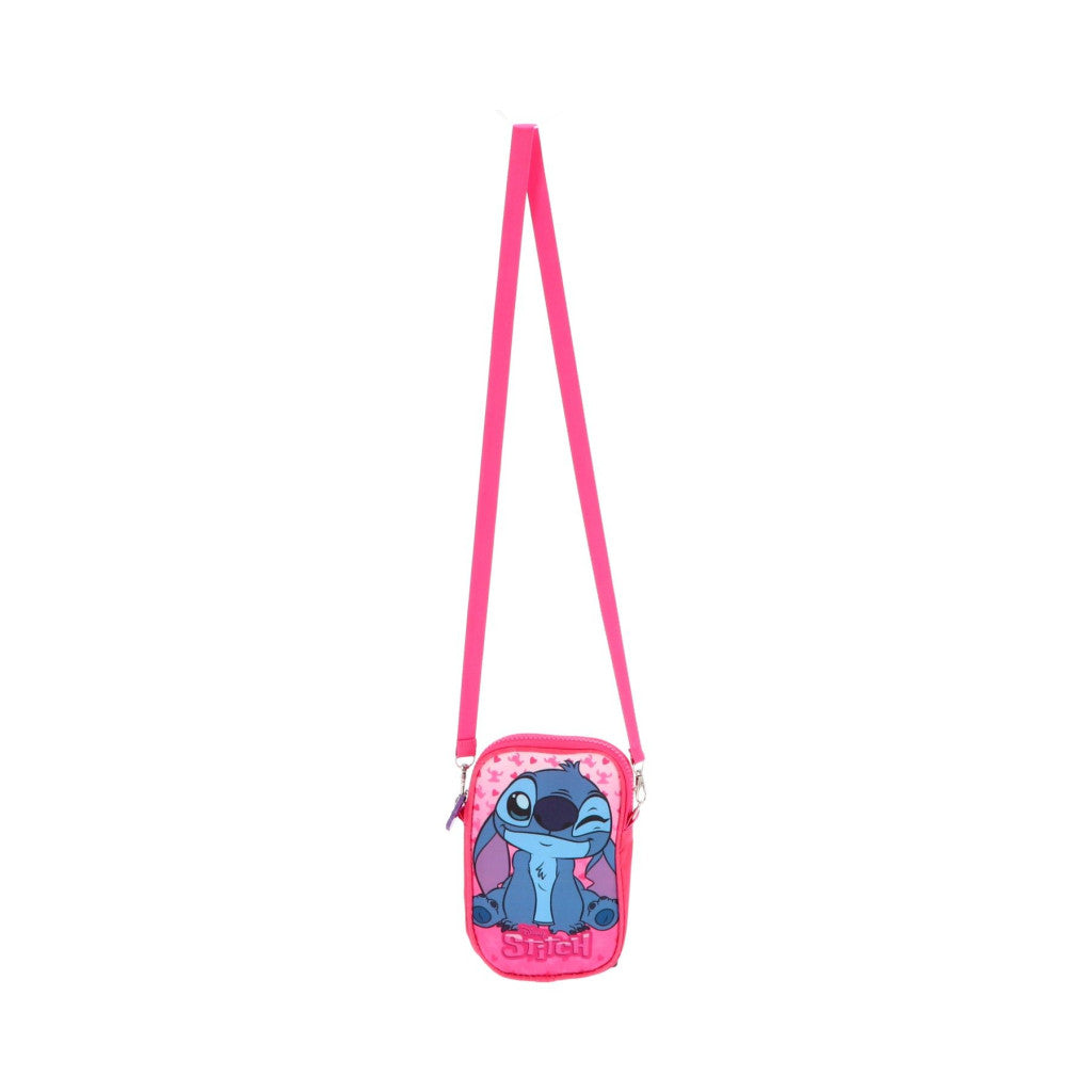 Disney Lilo és Stitch, A csillagkutya Pink Deluxe telefontartó táska 18 cm