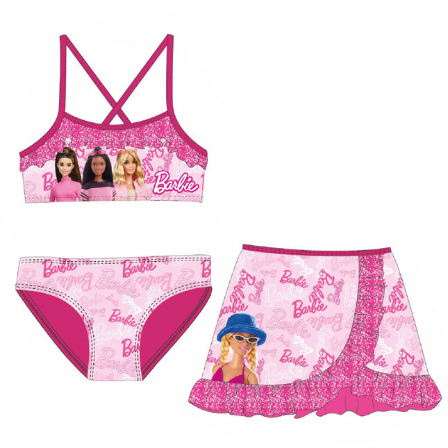 Barbie Style gyerek bikini és szoknya szett 3 - 8 év / 98 - 128 cm