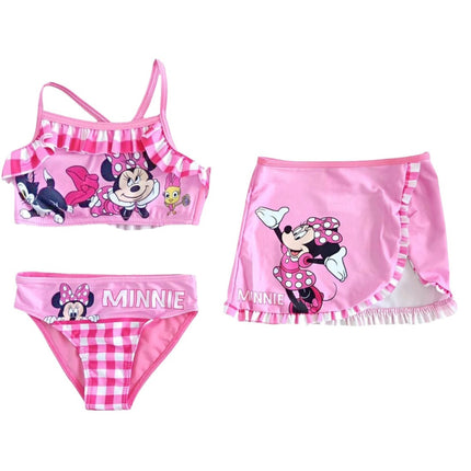 Disney Minnie Checkered gyerek bikini és szoknya szett 4 - 10 év / 104 - 140 cm