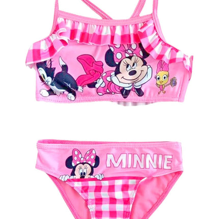 Disney Minnie Checkered gyerek bikini és szoknya szett 4 - 10 év / 104 - 140 cm