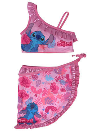 Disney Lilo és Stitch, A csillagkutya Tropic Pink gyerek bikini és sarong szett 4 - 10 év / 104 - 140 cm