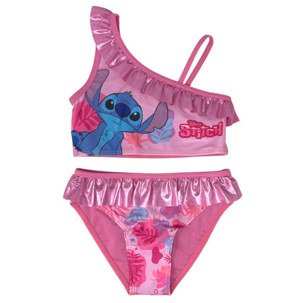 Disney Lilo és Stitch, A csillagkutya Tropic Pink gyerek bikini és sarong szett 4 - 10 év / 104 - 140 cm