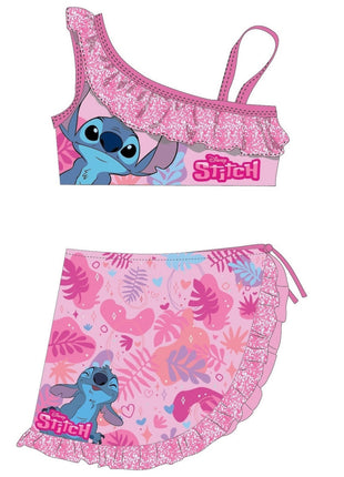Disney Lilo és Stitch, A csillagkutya Tropic Pink gyerek bikini és sarong szett 4 - 10 év / 104 - 140 cm