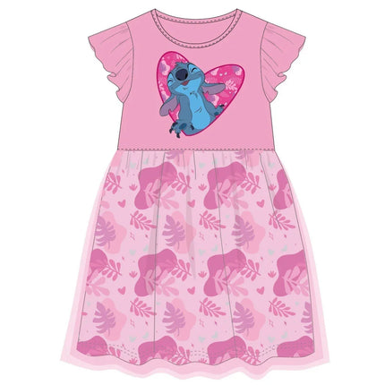 Disney Lilo és Stitch, A csillagkutya Pink Leaf gyerek nyári ruha 2 - 6 év / 92 - 116 cm