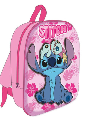 Disney Lilo és Stitch, A csillagkutya Pink Mischief 3D hátizsák, táska 30 cm