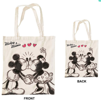 Disney Minnie Mickey Kiss vászontáska, bevásárlótáska 44 cm