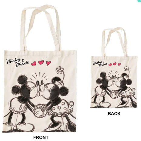 Disney Minnie Mickey Kiss vászontáska, bevásárlótáska 44 cm