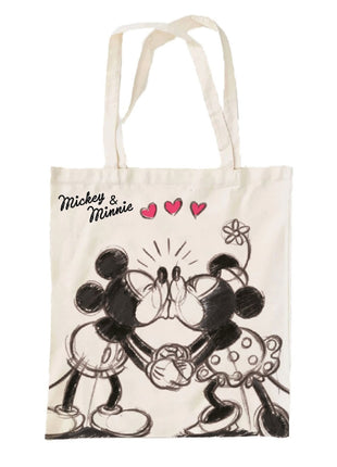 Disney Minnie Mickey Kiss vászontáska, bevásárlótáska 44 cm