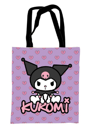 Hello Kitty Kuromi vászontáska, bevásárlótáska 44 cm