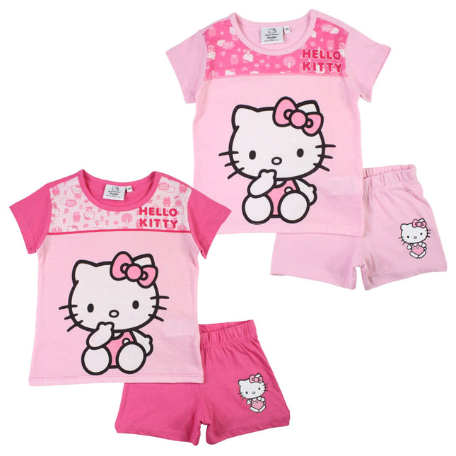 Hello Kitty Cutie gyerek rövid pizsama 3 - 8 év / 98 - 128 cm