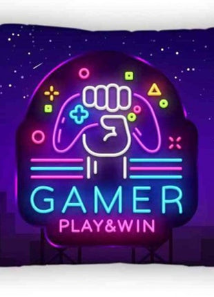 Gamer Neon párnahuzat 40x40 cm