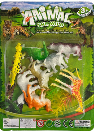 Állatos Jungle műanyag figura 8 db-os szett dobozban