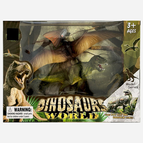 Dinoszaurusz Carnivorous műanyag figura 2db-os szett dobozban