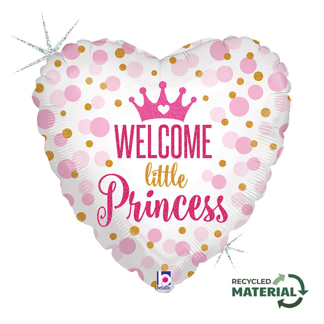 Baby Girl Glitter Princess fólia lufi 46 cm