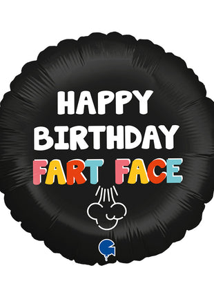 Happy Birthday Fart Face fólia lufi 46 cm