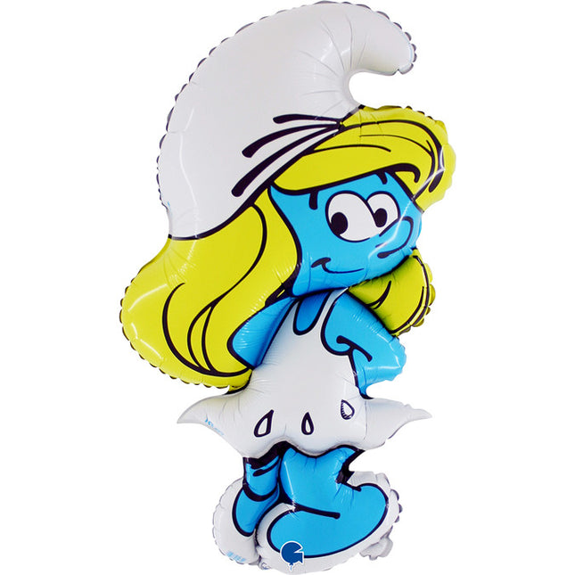 Hupikék törpikék Smurfette fólia lufi 81 cm