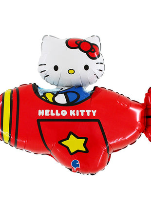 Hello Kitty Airplane Red fólia lufi 76 cm