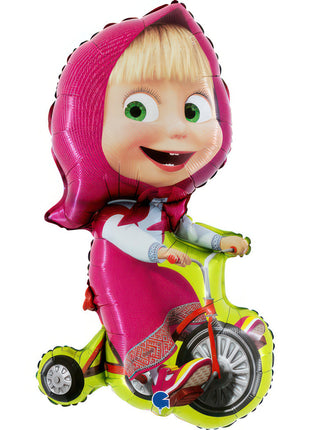 Mása és a medve Biking fólia lufi 99 cm