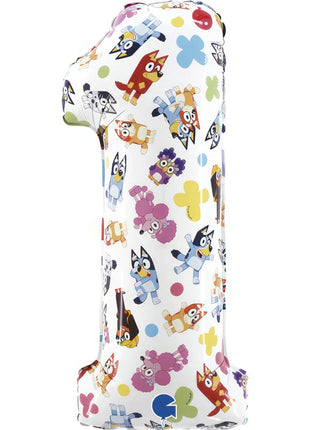 Bluey Friends 1-es szám fólia lufi 66 cm