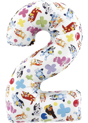 Bluey Friends 2-es szám fólia lufi 66 cm