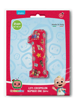 CoComelon Red 1-es szám fólia lufi 66 cm
