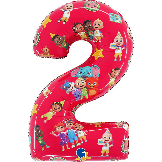 CoComelon Red 2-es szám fólia lufi 66 cm