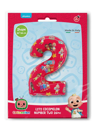 CoComelon Red 2-es szám fólia lufi 66 cm