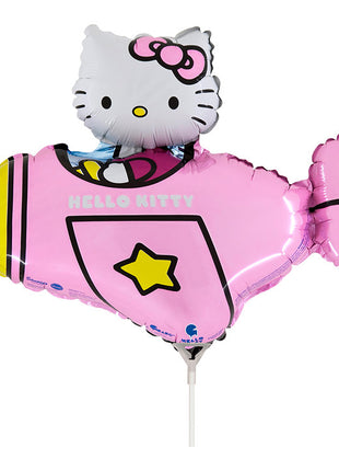 Hello Kitty Airplane Pink mini fólia lufi 35 cm (WP)