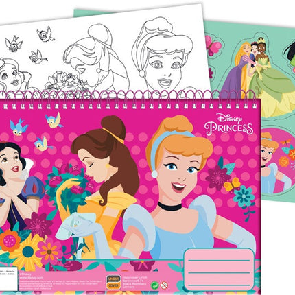 Disney Hercegnők Spring A/4 spirál vázlatfüzet 40 lapos matricával