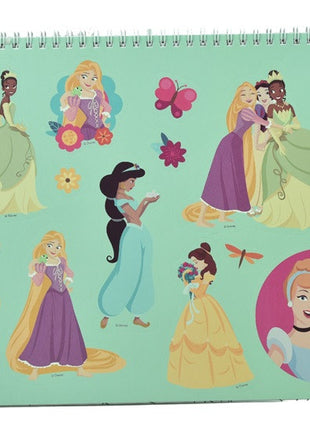 Disney Hercegnők Spring A/4 spirál vázlatfüzet 40 lapos matricával
