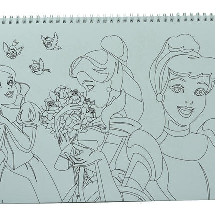 Disney Hercegnők Spring A/4 spirál vázlatfüzet 40 lapos matricával