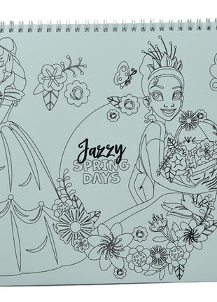 Disney Hercegnők Spring A/4 spirál vázlatfüzet 40 lapos matricával
