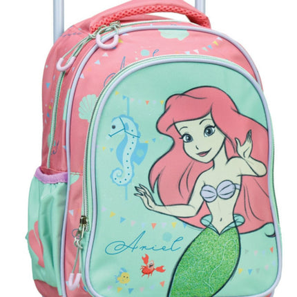 Disney Hercegnők Ariel gurulós ovis hátizsák, táska 30 cm