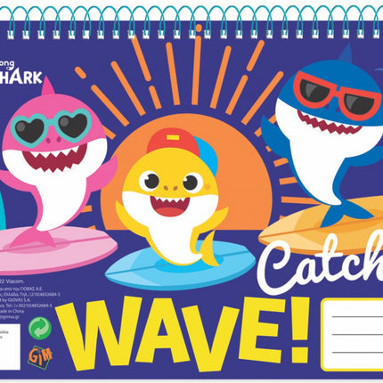 Baby Shark Wave A/4 spirál vázlatfüzet 30 lapos