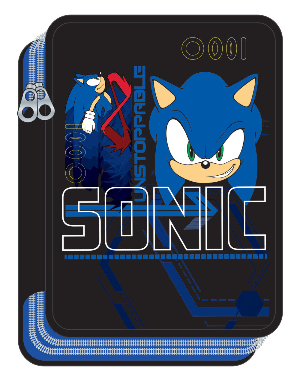 Sonic a sündisznó Go Fast tolltartó töltött 2 emeletes