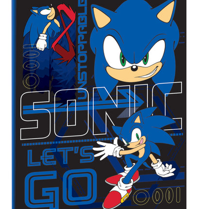 Sonic a sündisznó Go Fast B/5 vonalas füzet 40 lapos