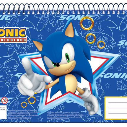 Sonic a sündisznó Rush A/4 spirál vázlatfüzet, 30 lapos
