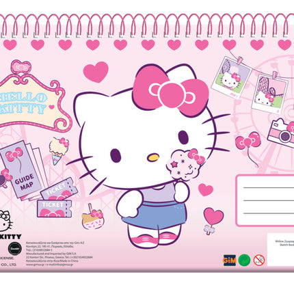 Hello Kitty Travel A/4 spirál vázlatfüzet, 30 lapos