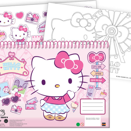 Hello Kitty Travel A/4 spirál vázlatfüzet 40 lapos matricával
