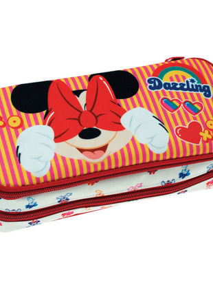 Disney Minnie Wink 2 rekeszes tolltartó 26 cm