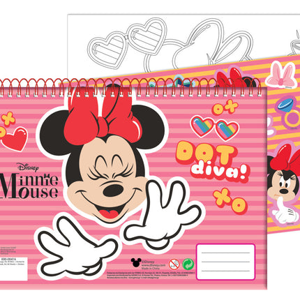 Disney Minnie Wink A/4 spirál vázlatfüzet 40 lapos matricával