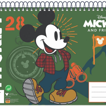Disney Mickey Hike A/4 spirál vázlatfüzet 30 lapos