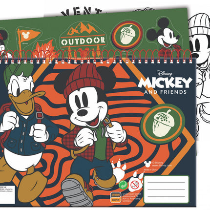 Disney Mickey Hike A/4 spirál vázlatfüzet 40 lapos matricával