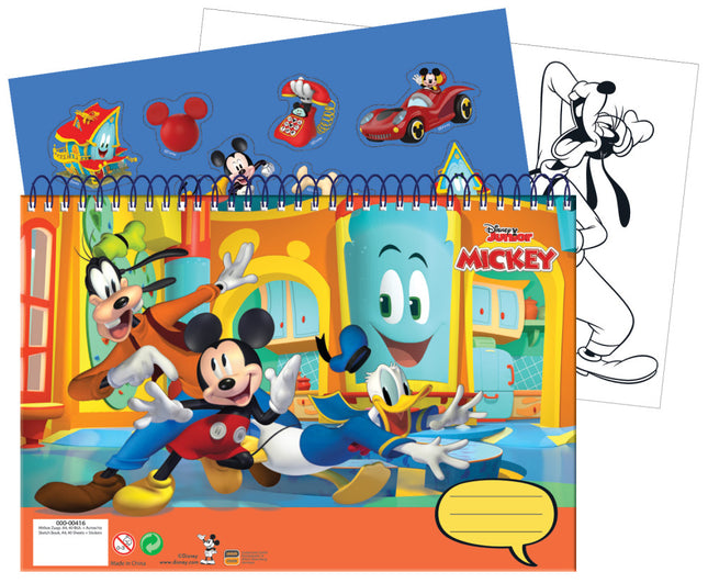 Disney Mickey Fun Times A/4 spirál vázlatfüzet 40 lapos matricával