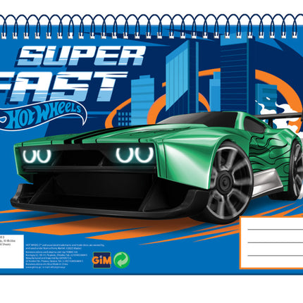 Hot Wheels Race A/4 spirál vázlatfüzet, 30 lapos
