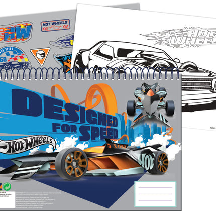 Hot Wheels Race A/4 spirál vázlatfüzet 40 lapos matricával
